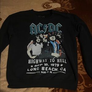 AC/DC Black Highway to Hell Crewneck Sweater
